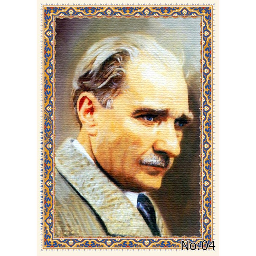 Atatürk Portre Duvar Halısı & Atatürk Tablo Resim Özel Üretim - Görsel 4