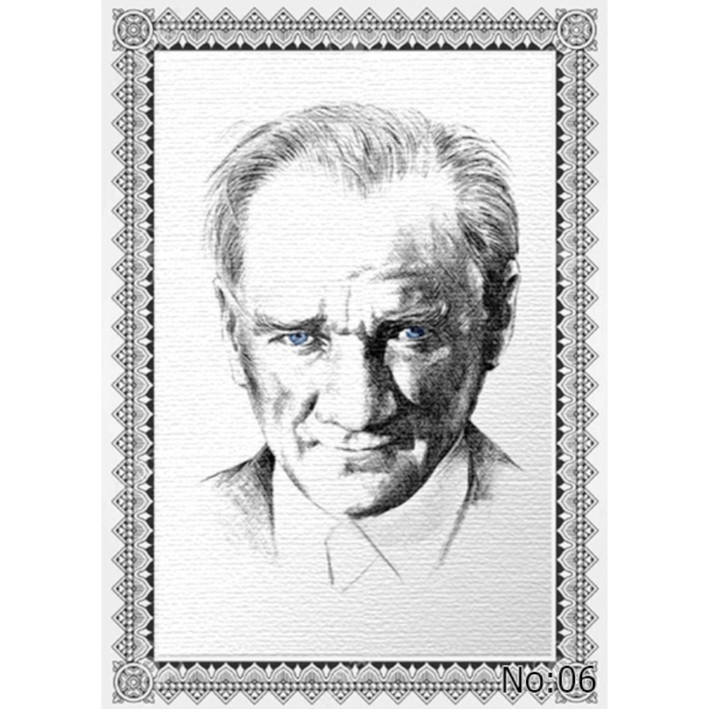 Atatürk Portre Duvar Halısı & Atatürk Tablo Resim Özel Üretim - Görsel 6