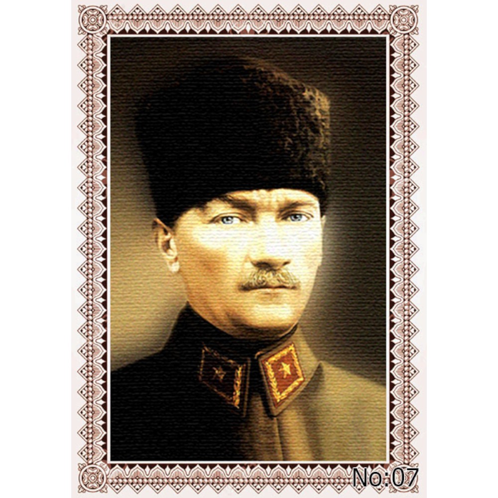 Atatürk Portre Duvar Halısı & Atatürk Tablo Resim Özel Üretim - Görsel 7