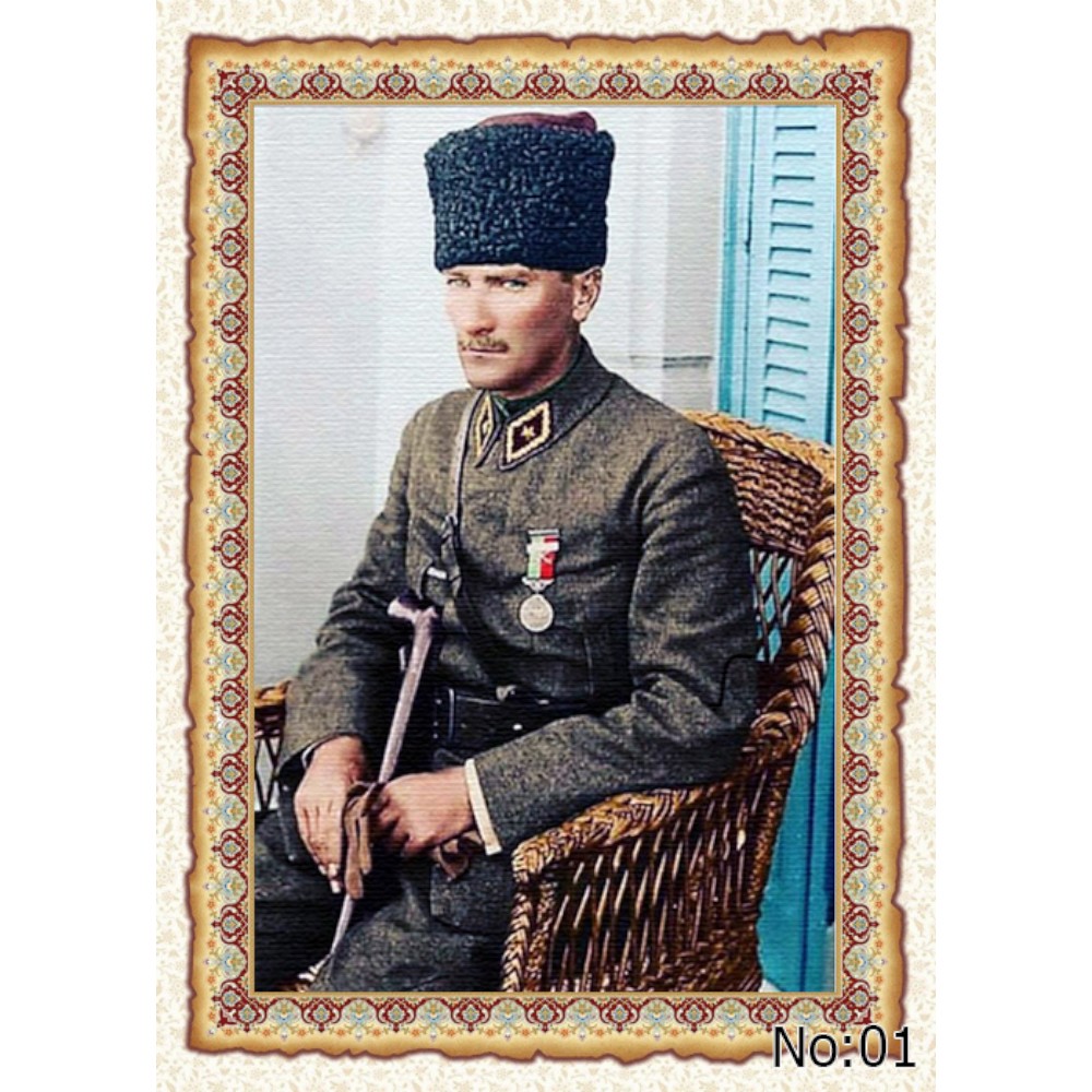 Atatürk Portre Duvar Halısı & Atatürk Tablo Resim Özel Üretim
