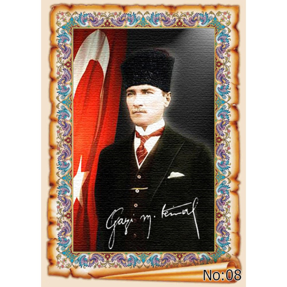 Atatürk Portre Duvar Halısı & Atatürk Tablo Resim Özel Üretim - Görsel 8