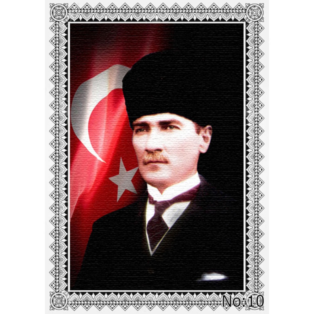 Atatürk Portre Duvar Halısı & Atatürk Tablo Resim Özel Üretim - Görsel 10