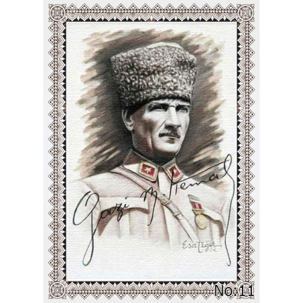 Atatürk Portre Duvar Halısı & Atatürk Tablo Resim Özel Üretim - Görsel 11