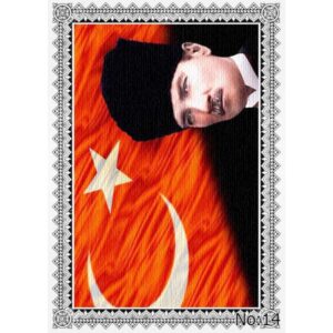 Atatürk Portre Duvar Halısı & Atatürk Tablo Resim Özel Üretim - Görsel 14