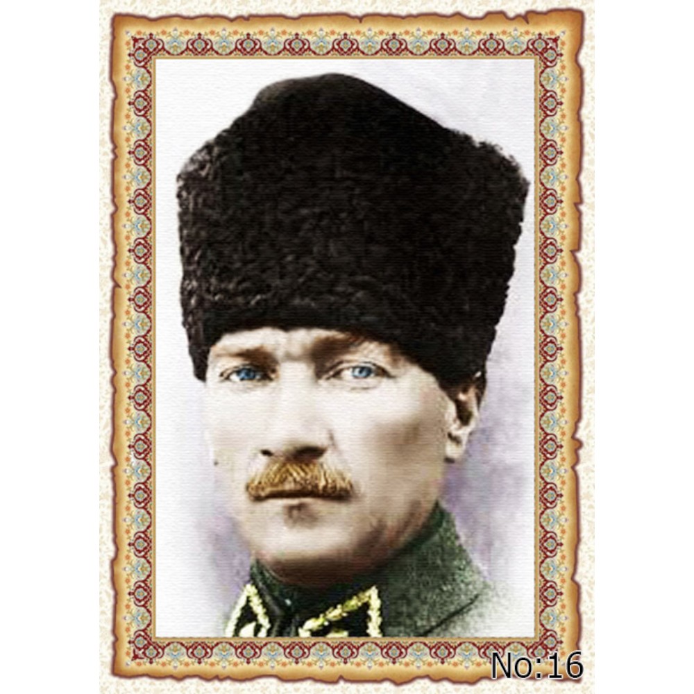 Atatürk Portre Duvar Halısı & Atatürk Tablo Resim Özel Üretim - Görsel 16