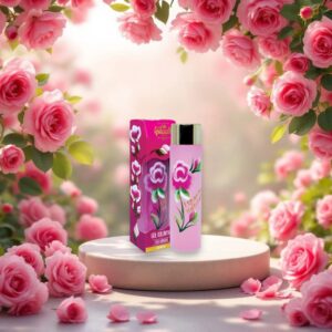 Alternative view of Gülçiçek Gül Kolonyası Özle Motifli Cam Şişe 185 Ml